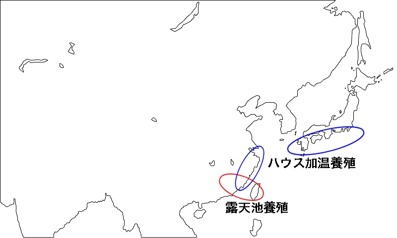 養殖法の地域による違い